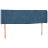 Cabecero con LED de terciopelo azul oscuro 147x16x78/88 cm 3