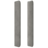Cabecero con orejas de terciopelo gris claro 203x16x118/128 cm 4