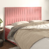 Cabeceira de cama 4 pcs veludo 100x5x78/88 cm rosa 1