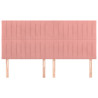 Cabeceira de cama 4 pcs veludo 100x5x78/88 cm rosa 3