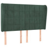 Cabecero con orejas de terciopelo verde oscuro 147x23x118/128cm 2