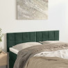 Cabeceros 2 unidades terciopelo verde oscuro 72x5x78/88 cm 1