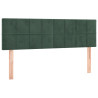 Cabeceira de cama 2 pcs veludo 72x5x78/88 cm verde-escuro 2