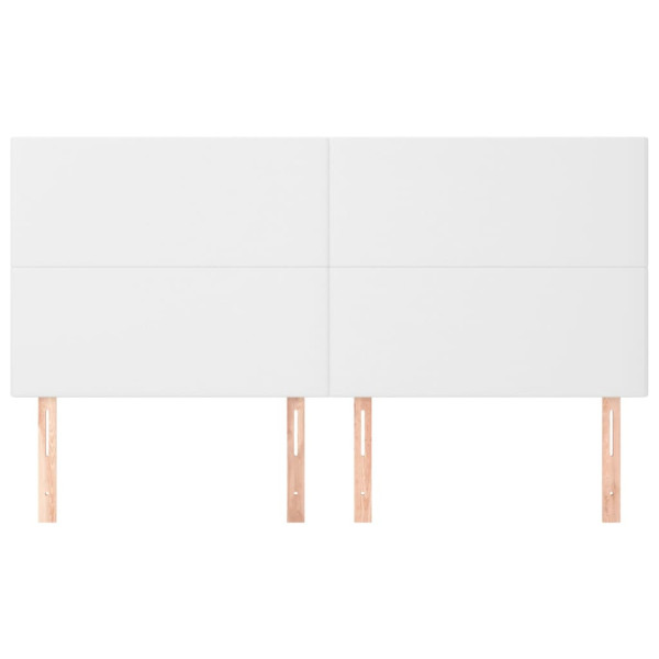 Cabeceira de cama 4 pcs couro artificial 80x5x78/88 cm branco M 3