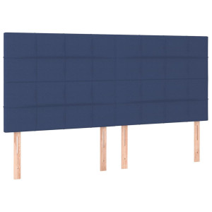 Cabeceros 4 unidades de tela azul 100x5x78/88 cm H