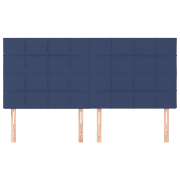 Cabeceros 4 unidades de tela azul 100x5x78/88 cm M 3