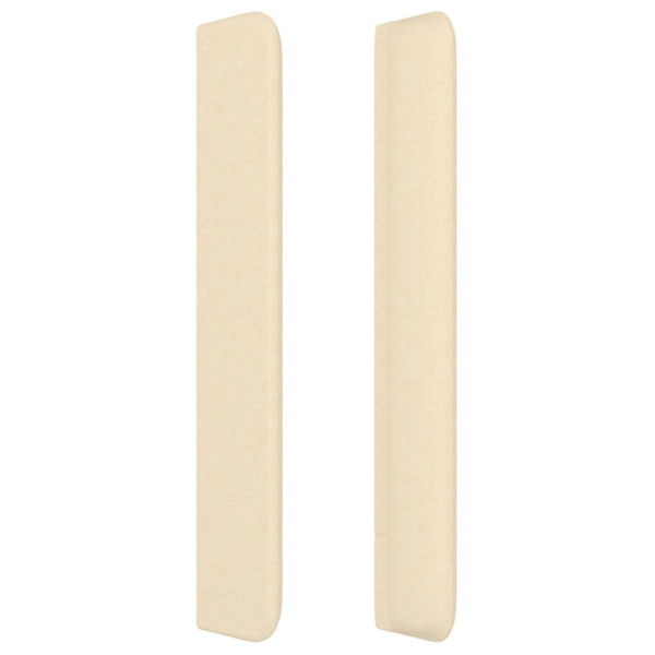 Cabecero con orejas de tela color crema 163x16x118/128 cm M 4
