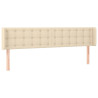 Cabecero de tela color crema 163x16x78/88 cm 2
