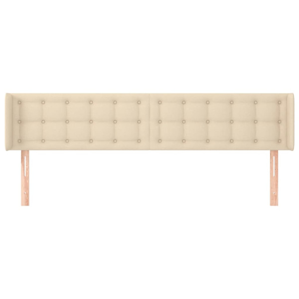 Cabecero de tela color crema 163x16x78/88 cm M 3