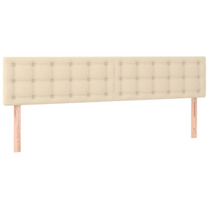 Cabeceros 2 unidades de tela color crema 80x5x78/88 cm H