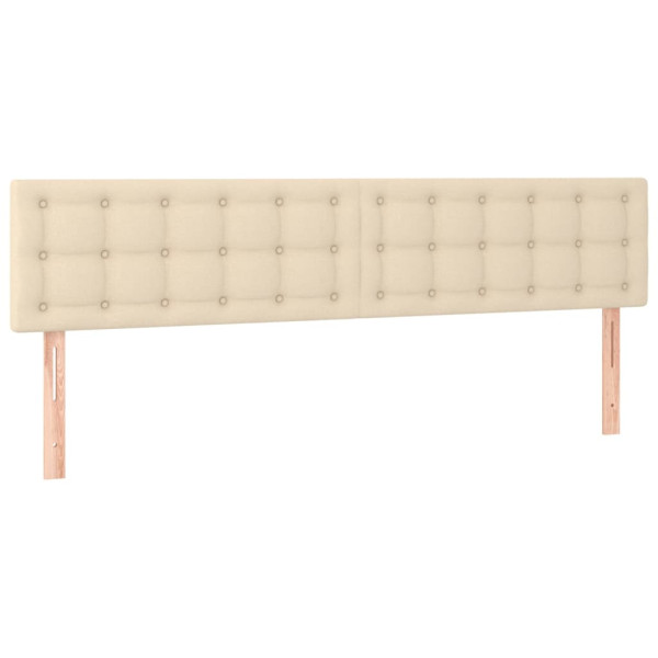 Cabeceros 2 unidades de tela color crema 80x5x78/88 cm M 2