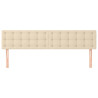 Cabeceros 2 unidades de tela color crema 80x5x78/88 cm 3