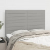 Cabeceros 4 unidades tela gris claro 72x5x78/88 cm 1