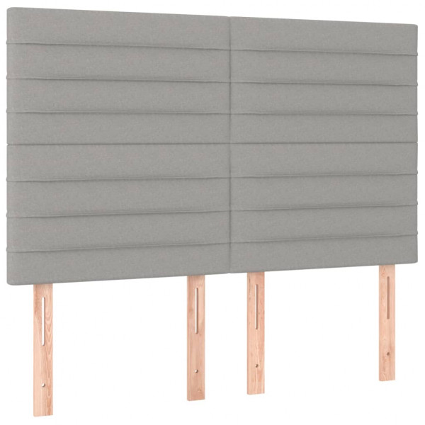 Cabeceros 4 unidades tela gris claro 72x5x78/88 cm M 2