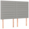 Cabeceros 4 unidades tela gris claro 72x5x78/88 cm 2
