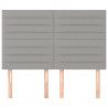 Cabeceira de cama 4 pcs tecido 72x5x78/88 cm cinzento-claro 3