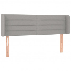 Cabecero de tela gris claro 147x16x78/88 cm H