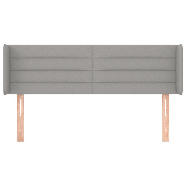 Cabecero de tela gris claro 147x16x78/88 cm M 3