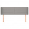 Cabeceira de cama c/ abas tecido 147x16x78/88 cm cinzento-claro 3
