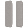 Cabecero de tela gris claro 147x16x78/88 cm 4