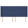 Cabeceira de cama c/ abas tecido 203x16x118/128 cm azul 3