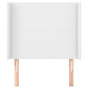 Cabeceira cama c/ abas couro artificial 83x16x118/12 cm branco 3
