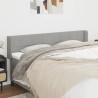 Cabecero de tela gris claro 183x16x78/88 cm 1