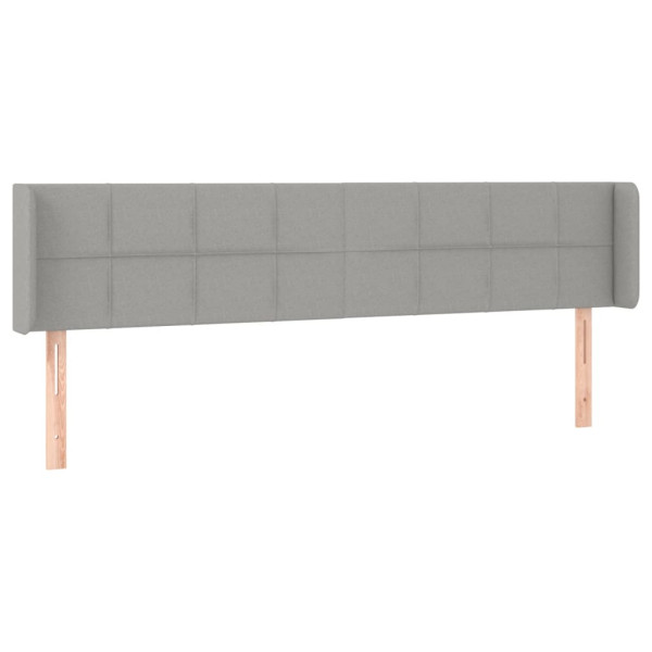 Cabecero de tela gris claro 183x16x78/88 cm M 2