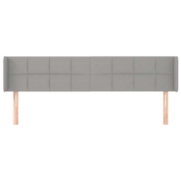 Cabecero de tela gris claro 183x16x78/88 cm M 3