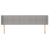 Cabecero de tela gris claro 183x16x78/88 cm 3