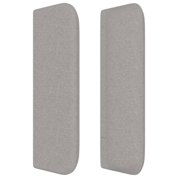 Cabecero de tela gris claro 183x16x78/88 cm M 4