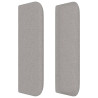 Cabecero de tela gris claro 183x16x78/88 cm 4