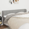 Cabecero de tela gris claro 183x23x78/88 cm 1