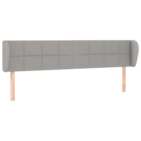 Cabecero de tela gris claro 183x23x78/88 cm M 2