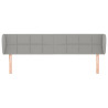 Cabecero de tela gris claro 183x23x78/88 cm 3