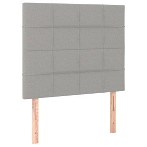 Cabeceros 2 unidades de tela gris claro 90x5x78/88 cm H