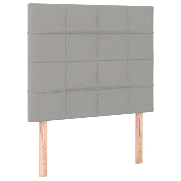 Cabeceros 2 unidades de tela gris claro 90x5x78/88 cm M 2