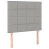 Cabeceros 2 unidades de tela gris claro 90x5x78/88 cm 2