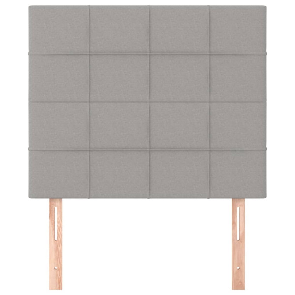 Cabeceros 2 unidades de tela gris claro 90x5x78/88 cm M 3