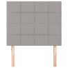 Cabeceros 2 unidades de tela gris claro 90x5x78/88 cm 3