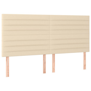 Cabeceros 4 unidades de tela color crema 90x5x78/88 cm H