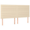 Cabeceira de cama 4 pcs tecido 90x5x78/88 cm creme 2