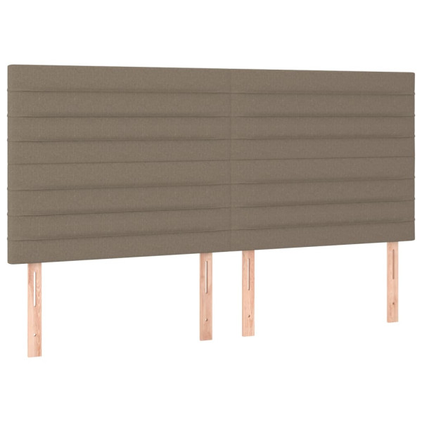 Cabeceros 4 unidades de tela gris taupe 90x5x78/88 cm M 2