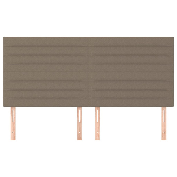 Cabeceira cama 4 pcs tecido 90x5x78/88 cm cinzento-acastanhado M 3