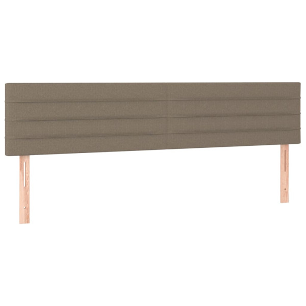 Cabeceira cama 2 pcs tecido 90x5x78/88 cm cinzento-acastanhado M 2