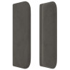 Cabecero de terciopelo gris oscuro 203x16x78/88 cm 4