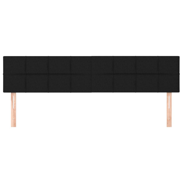 Cabeceros 2 unidades de tela negro 80x5x78/88 cm M 3