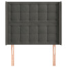 Cabeceira cama c/ abas veludo 103x16x118/128 cm cinzento-escuro 3