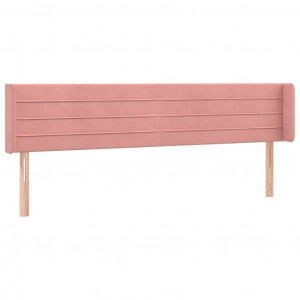 Cabecero de terciopelo rosa 183x16x78/88 cm H