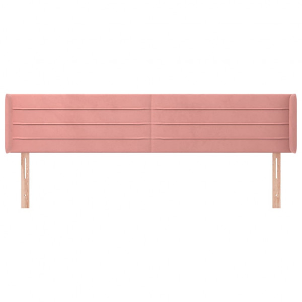 Cabecero de terciopelo rosa 183x16x78/88 cm M 3